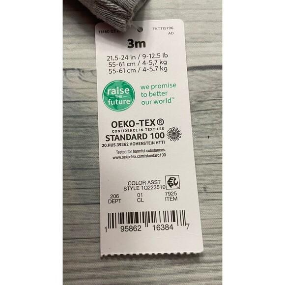 NEW! NWT Carter’s Baby Boy Animals Cotton Footed Pajamas Sleeper, Size 3 months - Picture 8 of 8